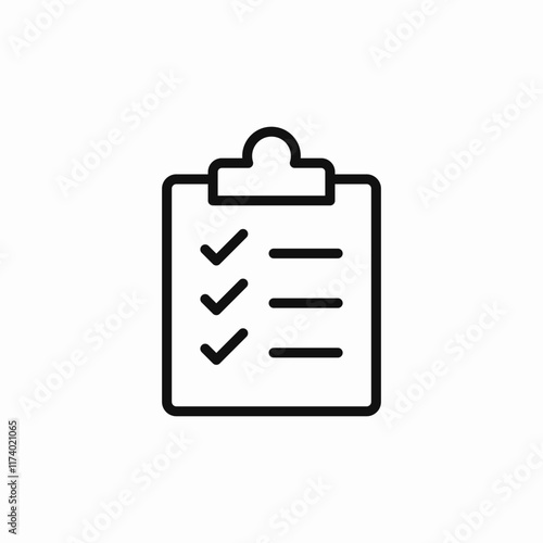 clipboard check list icon sign vector