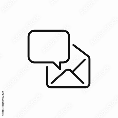 mail chat message icon sign vector