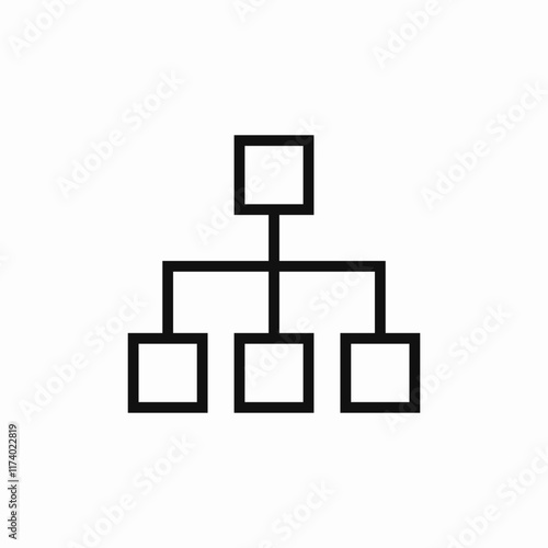 structure hierarchy icon sign vector