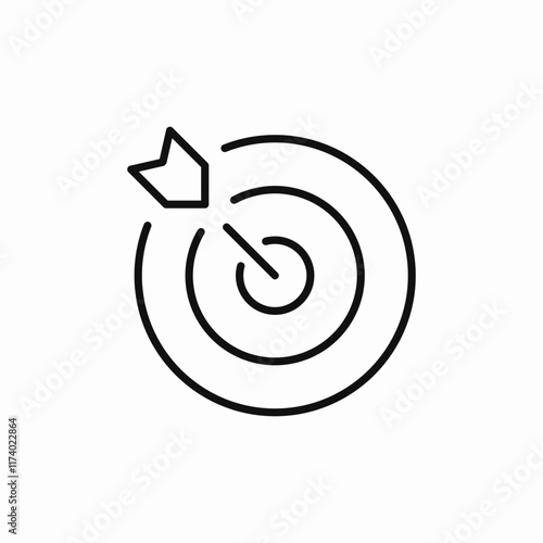 targeting shoot goal icon sign vector