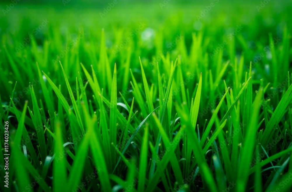Fototapeta premium Green grass close up photo
