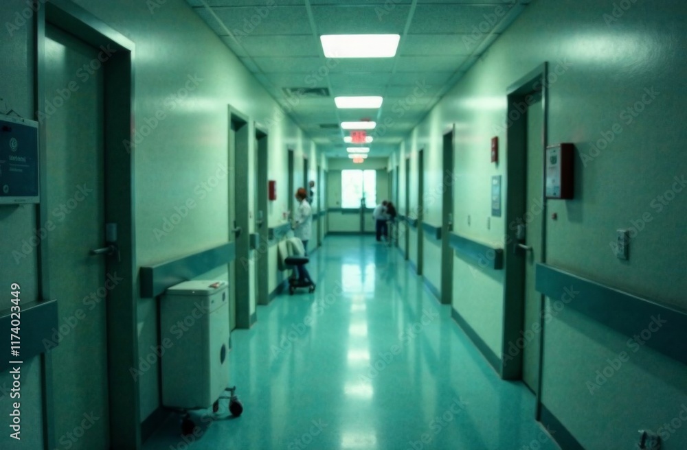 Empty hospital hall background Empty hospital hall background