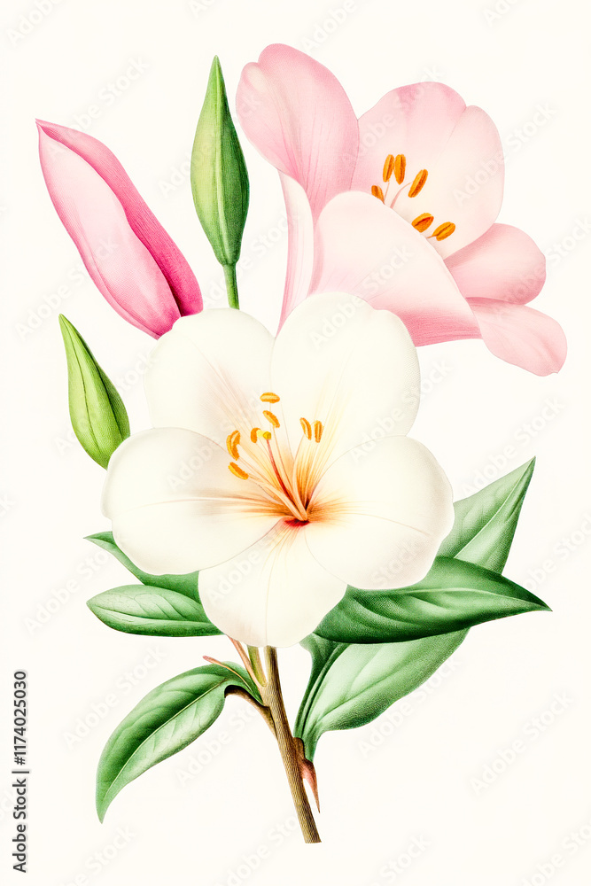 Fototapeta premium Vintage Botanical Watercolor