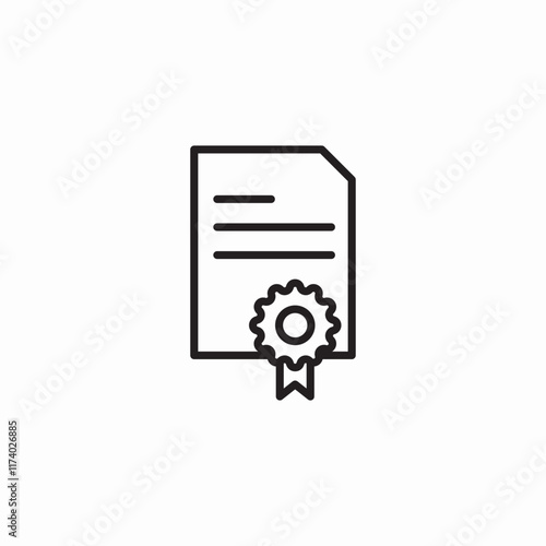 diploma certificate icon sign vector