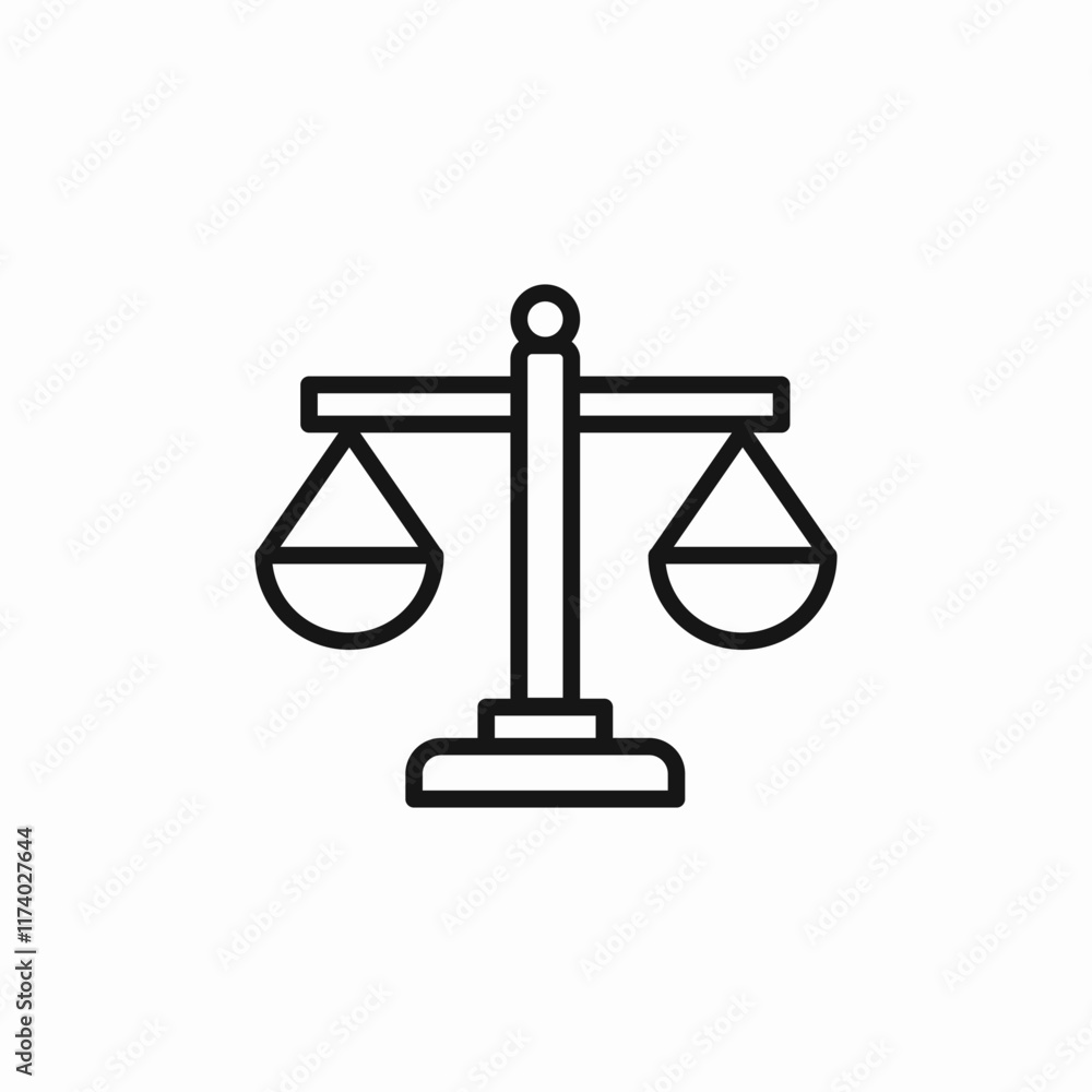 justice scales icon sign vector justice scales icon sign vector