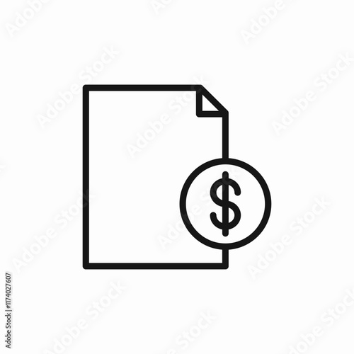 invoice bill icon sign vector