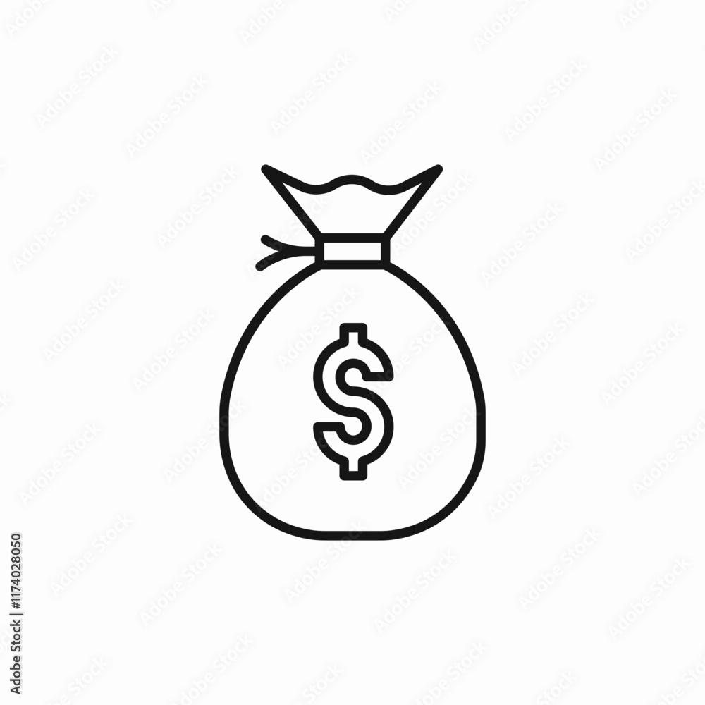 money bag icon sign vector money bag icon sign vector