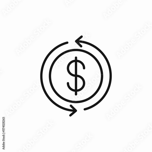 money exchange icon sign vector