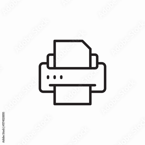 print printer icon sign vector