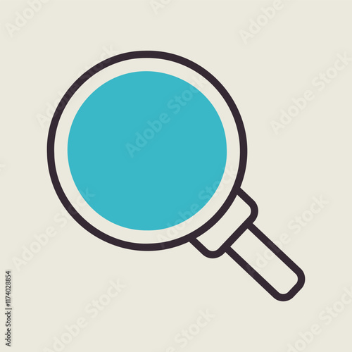 Magnifying glass vector icon on white background