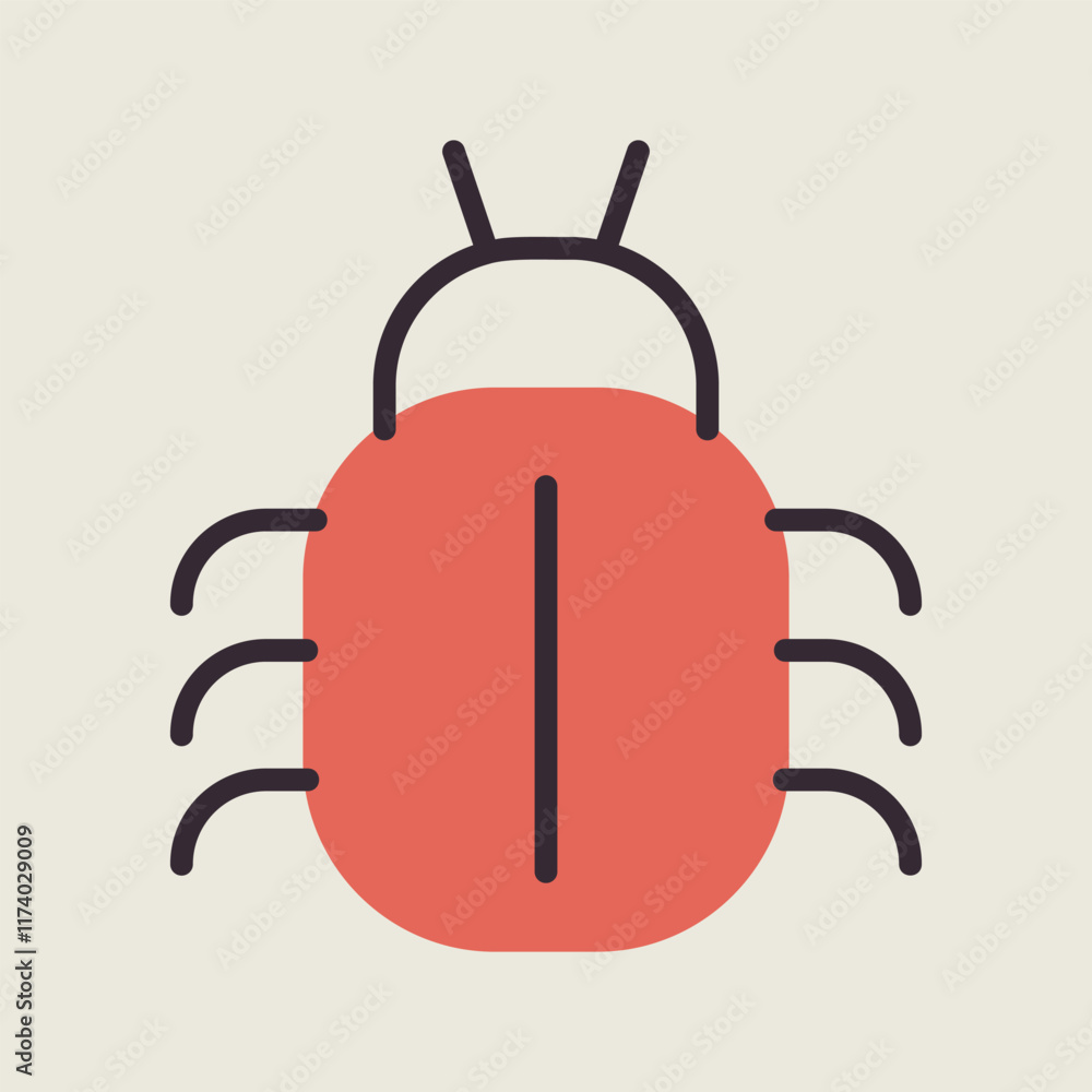 Software or program bug vector icon Software or program bug vector icon