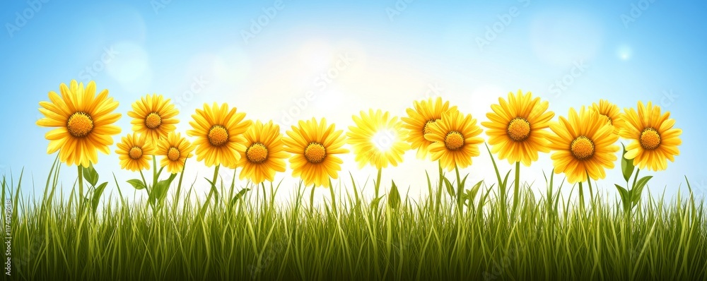 Obraz premium grass and sun