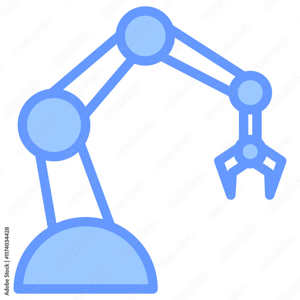 Robotic Arm Blue Icon Robotic Arm Blue Icon