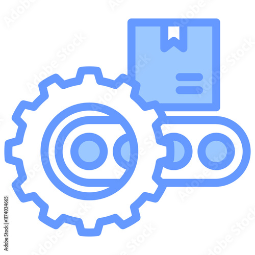 Industrial Automation Blue Icon