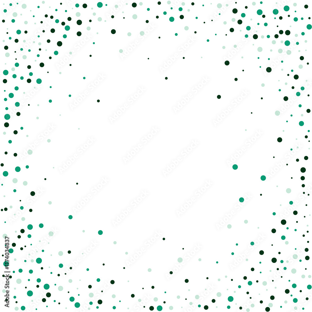 Fototapeta premium Green shimmering . Greeting card, invitation festive atmosphere. Png