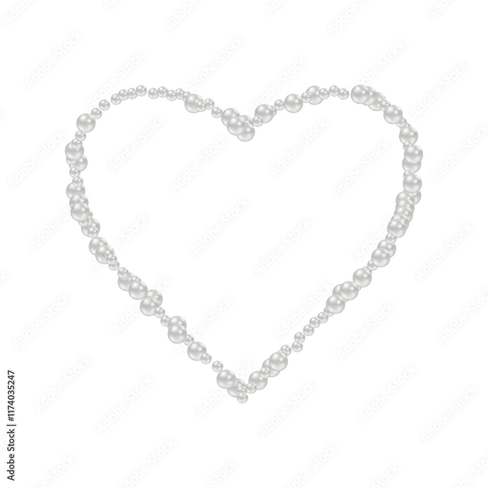 Realistic white pearls Shiny oyster pearls for luxury accessories. Pearl necklace thread of pearls. Beautiful natural heart shaped jewelry. Png Realistic white pearls Shiny oyster pearls for luxury accessories. Pearl necklace thread of pearls. Beautiful natural heart shaped jewelry. Png
