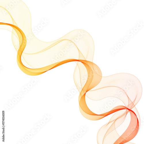 Orange abstract wave. presentation template. decor for shell brochures, flyers, postcards. layout for an advertising banner. Png