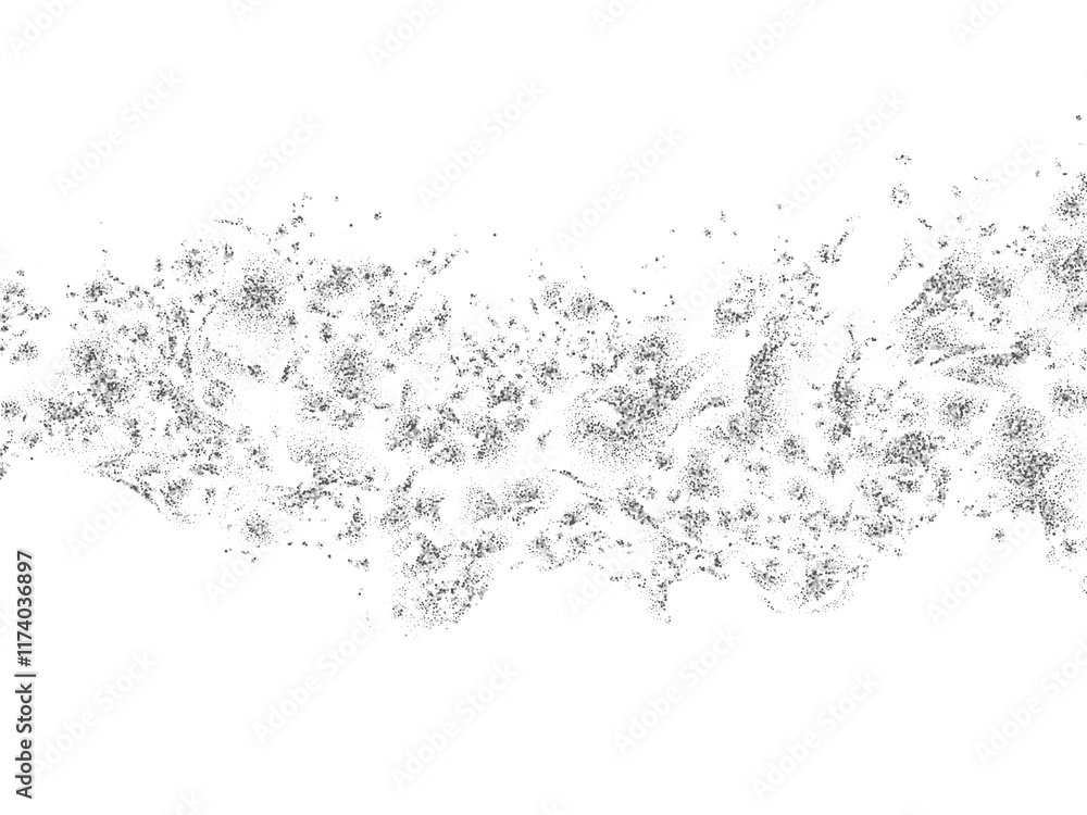 Obraz premium Explosion of silver dust . Png