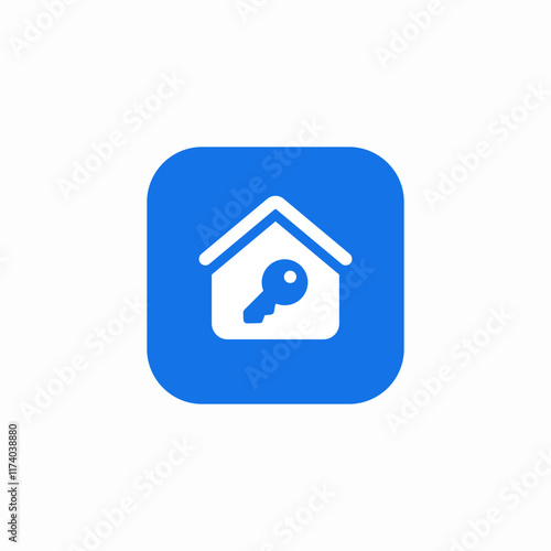 house key icon sign vector