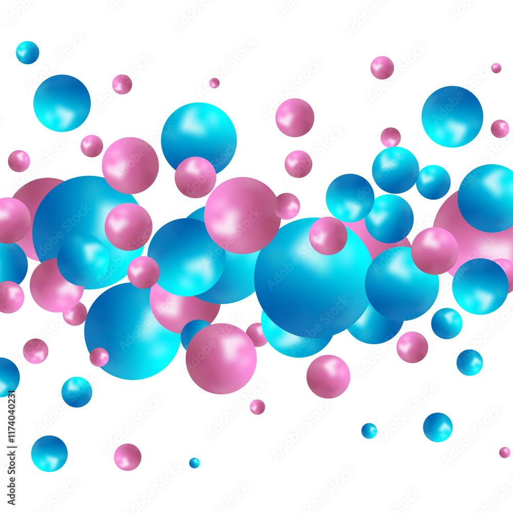 Background with render 3d color balls. Round Sphere of geometric objects, pearl made of metal and plastic. Png Background with render 3d color balls. Round Sphere of geometric objects, pearl made of metal and plastic. Png
