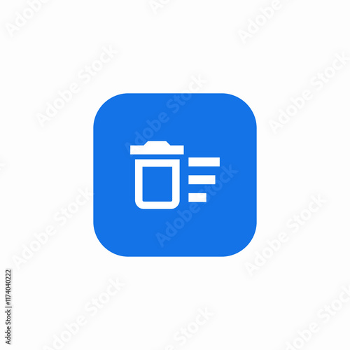 sort deleted files icon sign vector