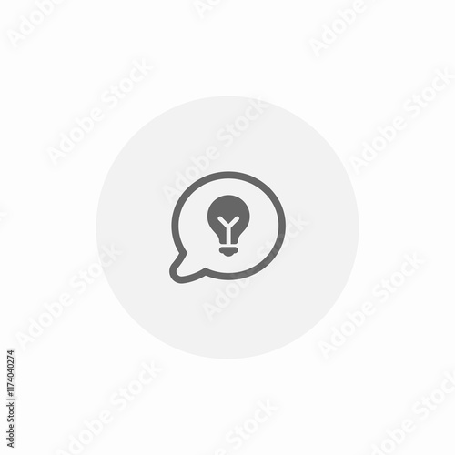 speech bubble idea icon sign vector