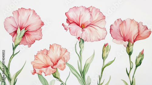 Wallpaper Mural Elegant wedding invitation card background vector. Minimal hand painted watercolor botanical flowers texture template background. Design for wedding, vip cover, poster, rsvp moderncard.Valentine's Day Torontodigital.ca