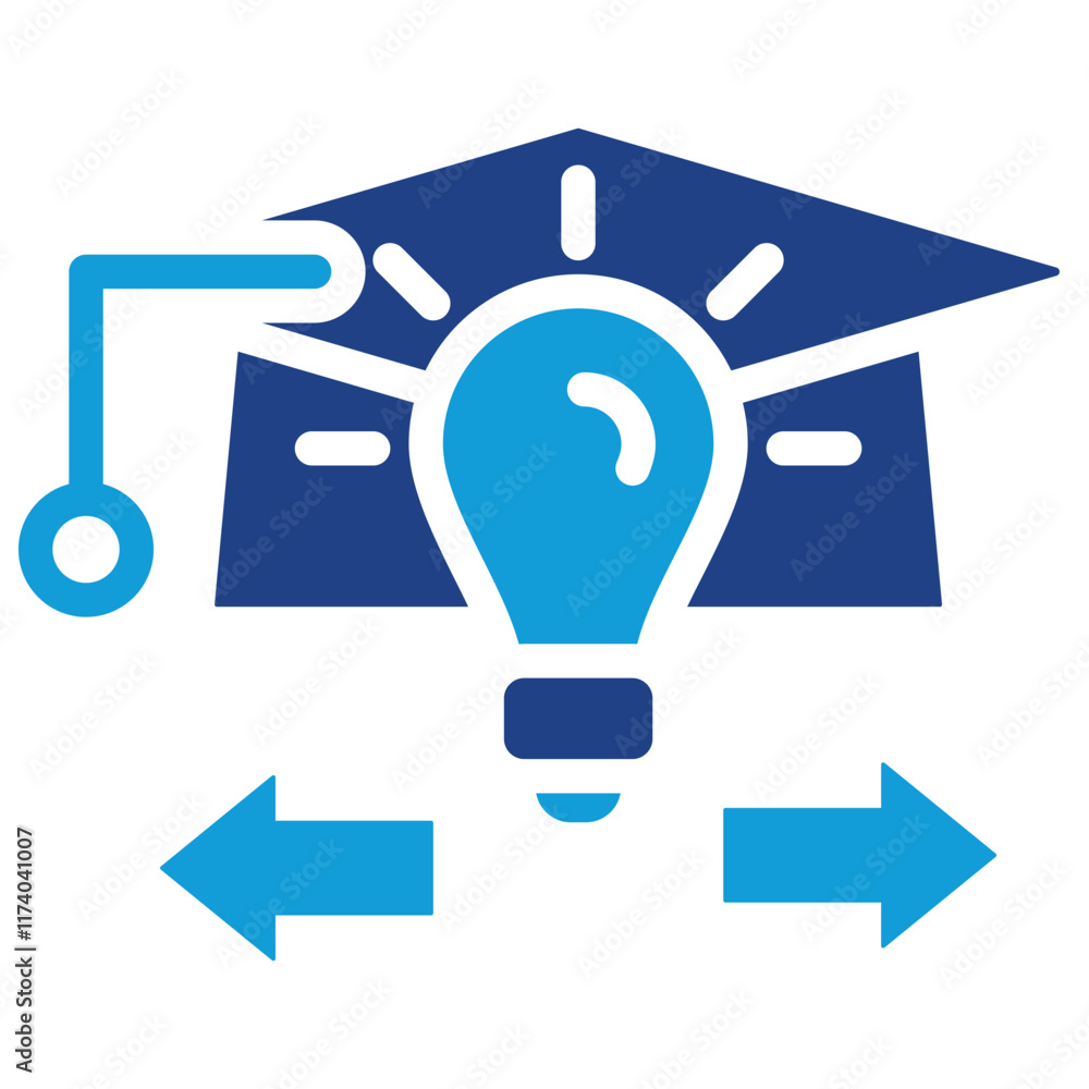 Adaptive Learning Flat Icon Adaptive Learning Flat Icon