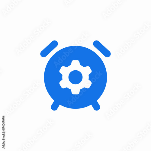 alarm clock configuration manage icon sign vector