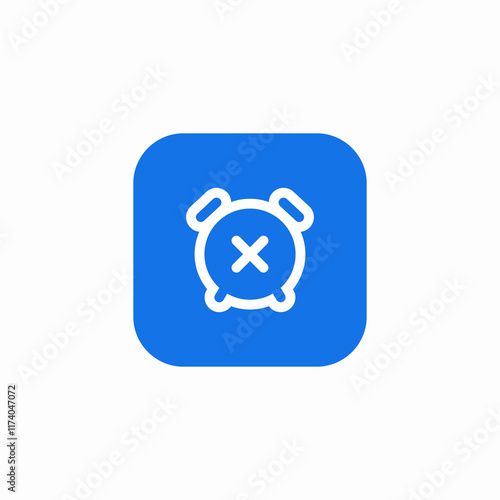 alarm clock delete icon sign vector