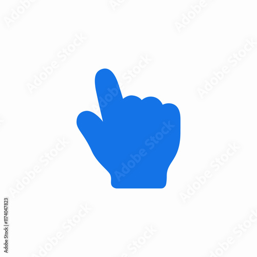 finger tap click sensor icon sign vector