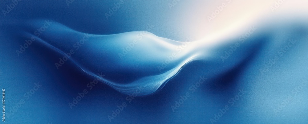 Obraz premium Calm Blue White Gradient Soft Light Abstract Minimalist Design