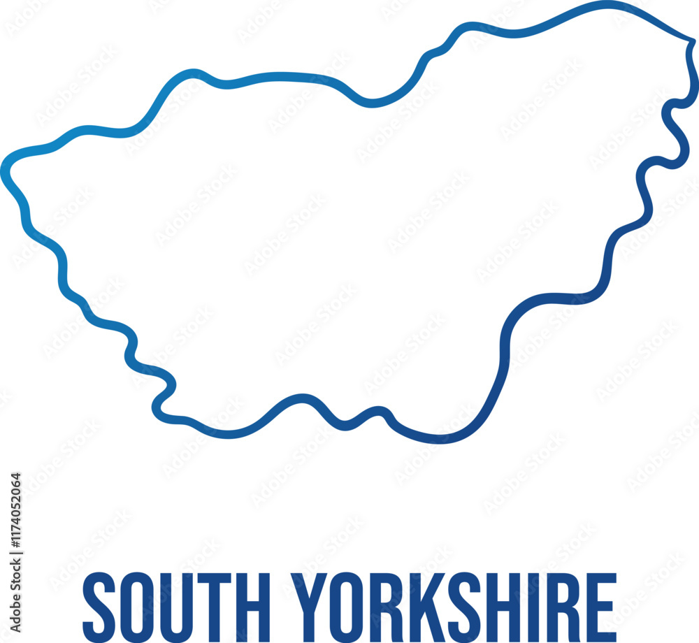 Abstract map of South Yorkshire Abstract map of South Yorkshire