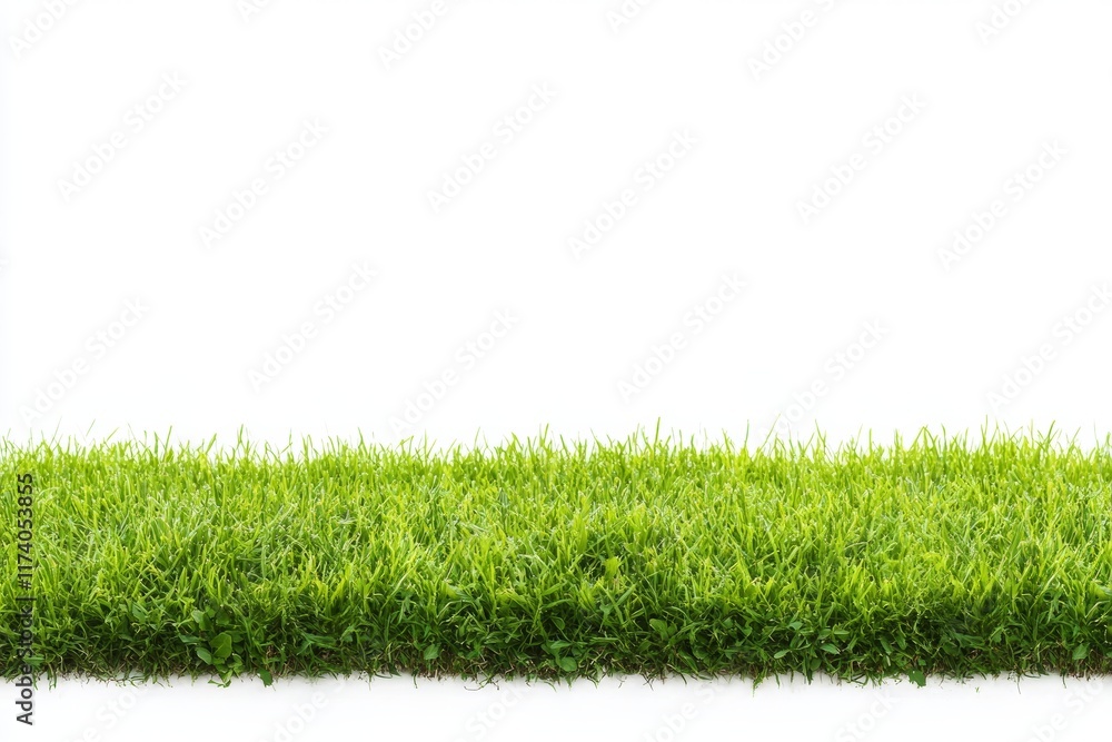 white background with an isolated fresh green grass lawn white background with an isolated fresh green grass lawn