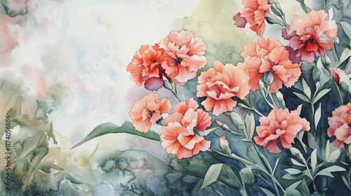 Wallpaper Mural Elegant wedding invitation card background vector. Minimal hand painted watercolor botanical flowers texture template background. Design for wedding, vip cover, poster, rsvp moderncard.Valentine's Day Torontodigital.ca