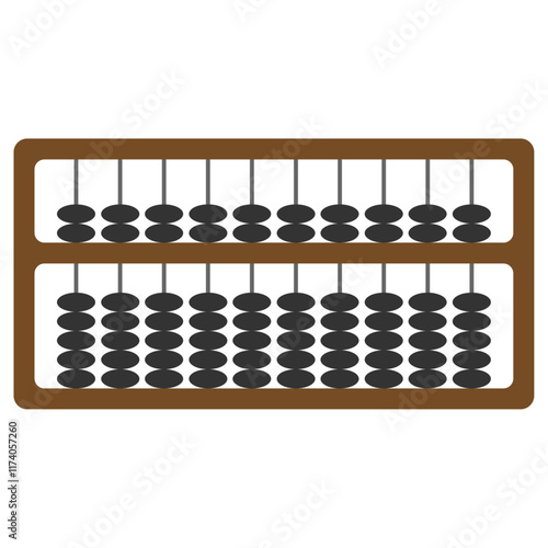 Flat Design Chinese Abacus Vector Illustration photo