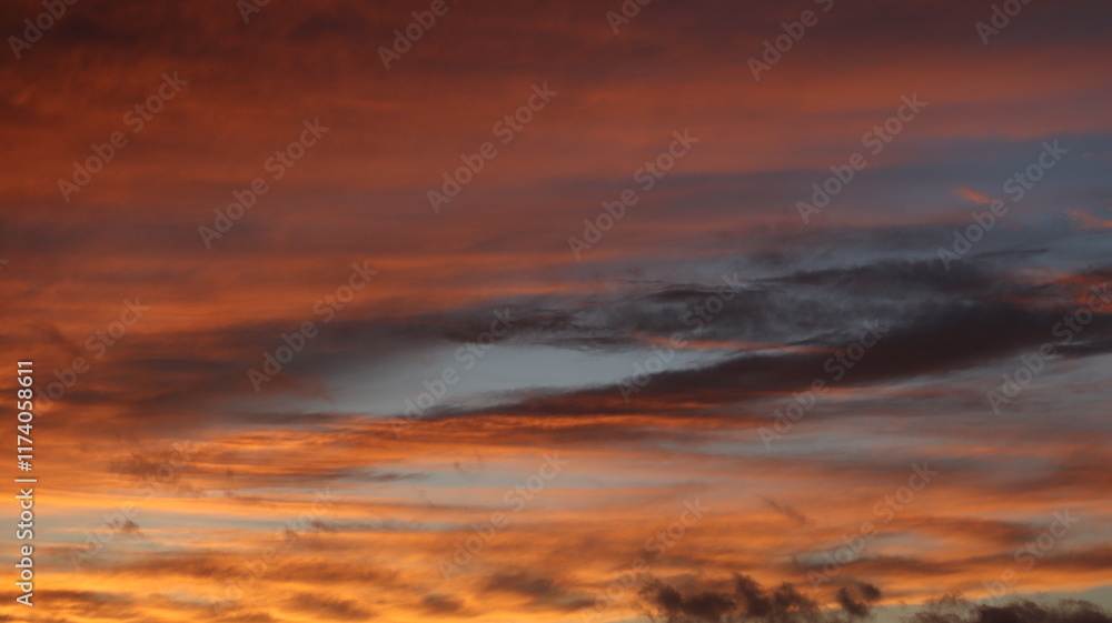 Moody Orange Cloudy Sunset Sky Moody Orange Cloudy Sunset Sky