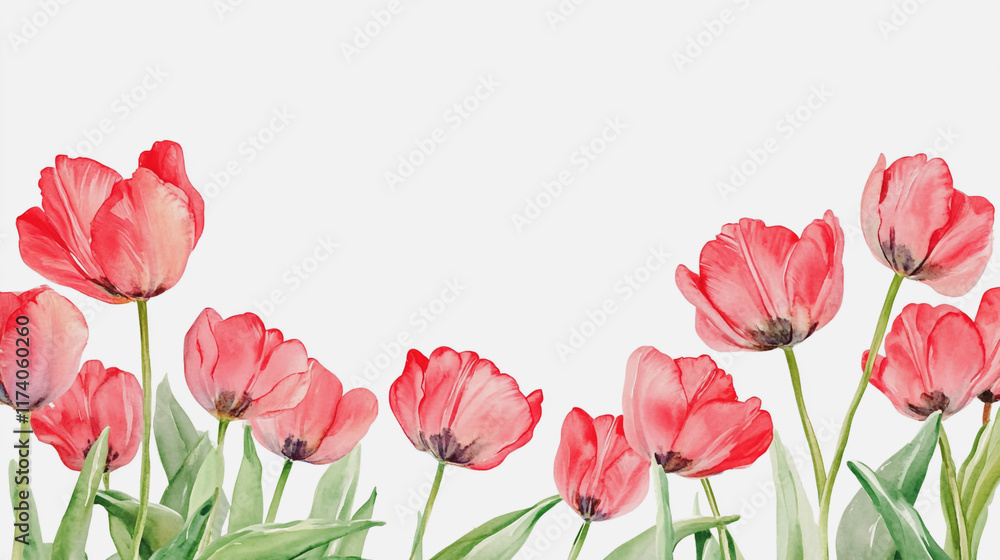 Fototapeta premium Elegant wedding invitation card background vector. Minimal hand painted watercolor botanical flowers texture template background. Design for wedding, vip cover, poster, rsvp moderncard.Valentine's Day