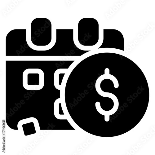 Installment Icon Solid Black Style