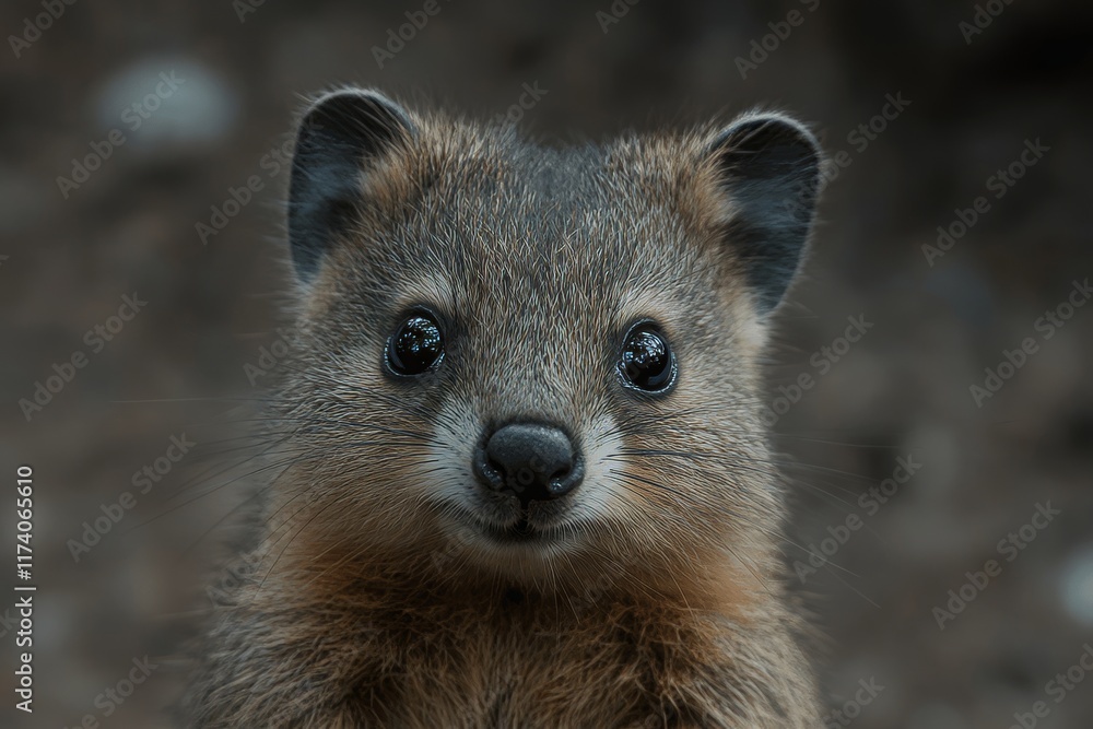 Obraz premium Quokka, Setonix brachyurus, inhabits Rottnest Island, Western Australia