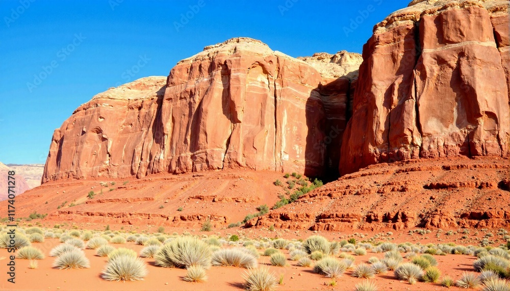 Obraz premium Stunning geological wonder of iconic rock formation in national park, nature's beauty