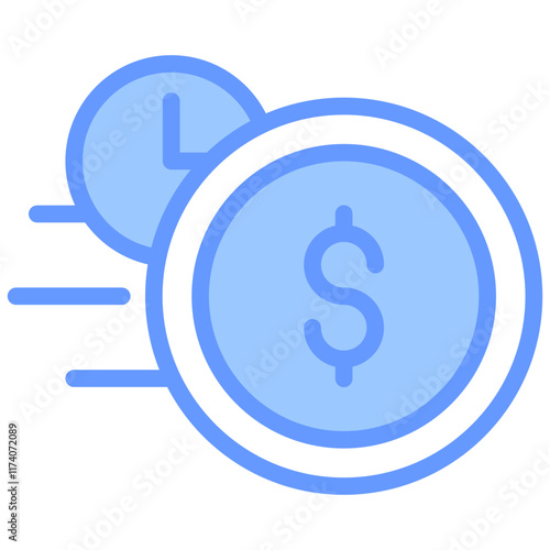 Prepayment Icon Line Blue Style