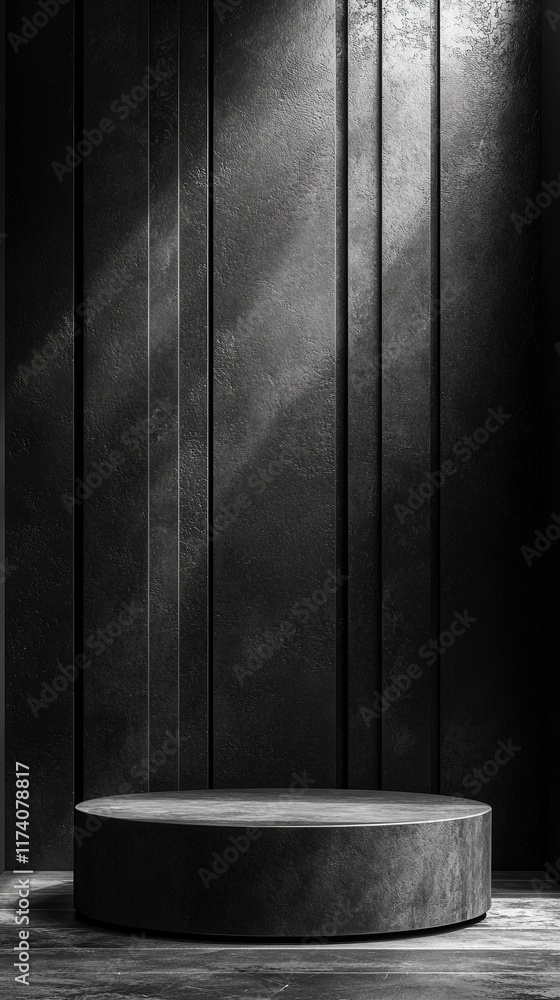 Dark Studio Product Display Platform Circular Stand Dark Studio Product Display Platform Circular Stand