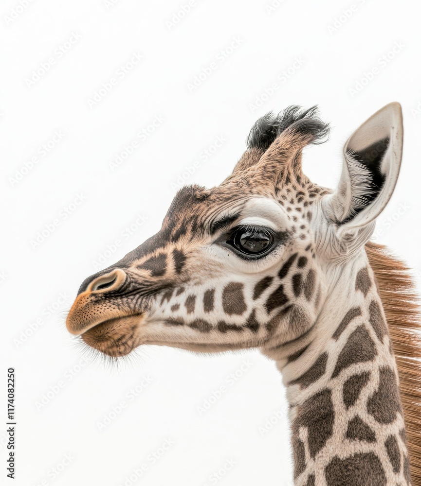 Fototapeta premium Known as the Somali Giraffe, this species is also named the Reticulated Giraffe