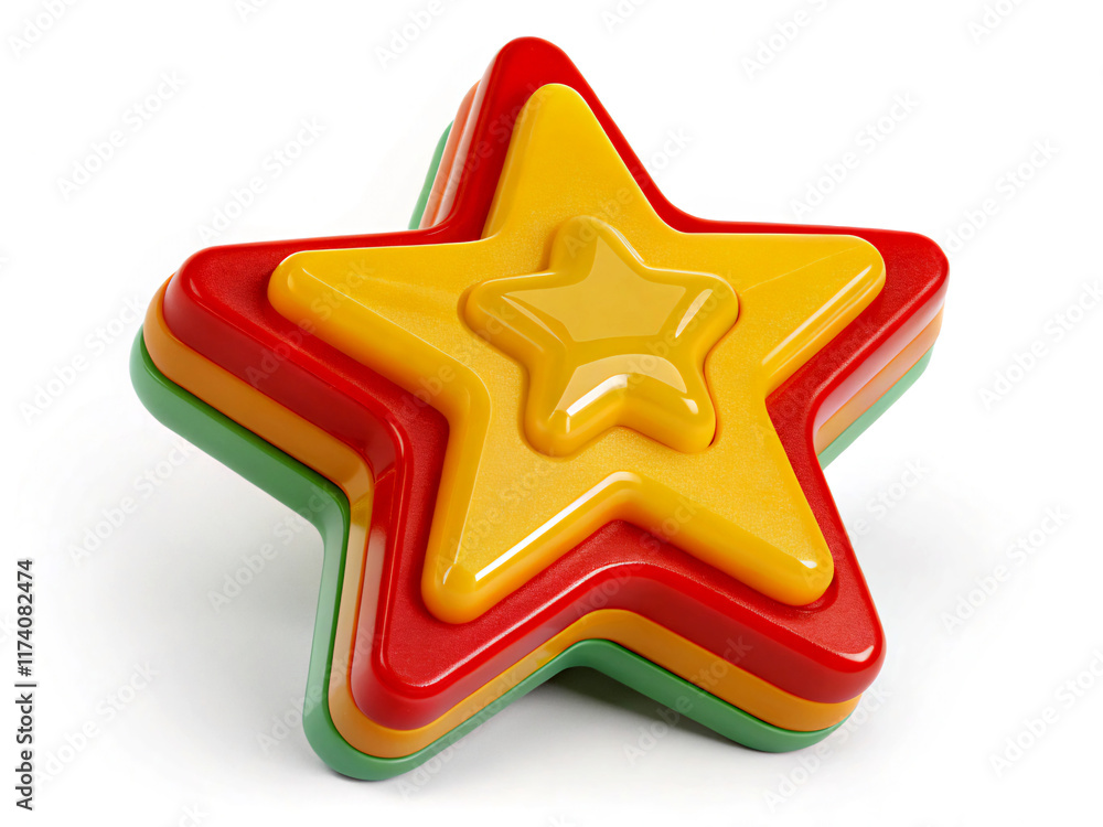 Obraz premium red star on white background. star, christmas, symbol, decoration, icon, gold, vector, shape, design, illustration, celebration, sign, holiday, stars, 3d, golden, shiny, silver, xmas, art, bright, red