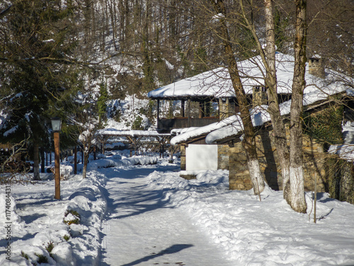 Wallpaper Mural Winter view of Ethnographic village Etar (Etara), Bulgaria Torontodigital.ca