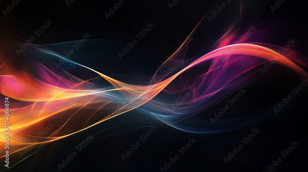 Abstract Colorful Waves: A Symphony of Light and Energy Abstract Colorful Waves: A Symphony of Light and Energy