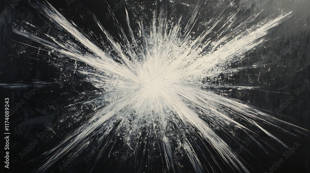 Naklejka premium Abstract Explosion of Light: A Monochromatic Canvas