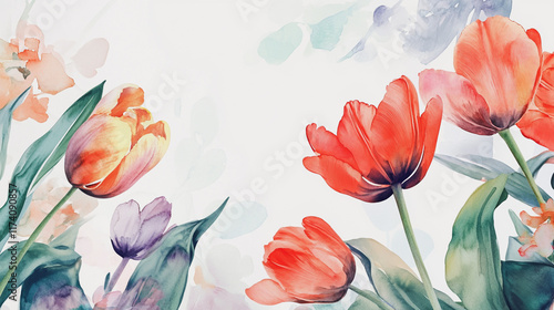 Elegant wedding invitation card background vector. Minimal hand painted watercolor botanical flowers texture template background. Design for wedding, vip cover, poster, rsvp moderncard.Valentine's Day