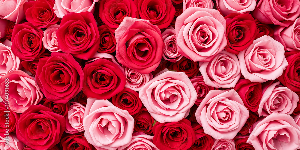 Bouquet of roses, Garden of red and pink roses, top view. Vibrant Multicolored Roses Floral Background Bouquet of roses, Garden of red and pink roses, top view. Vibrant Multicolored Roses Floral Background